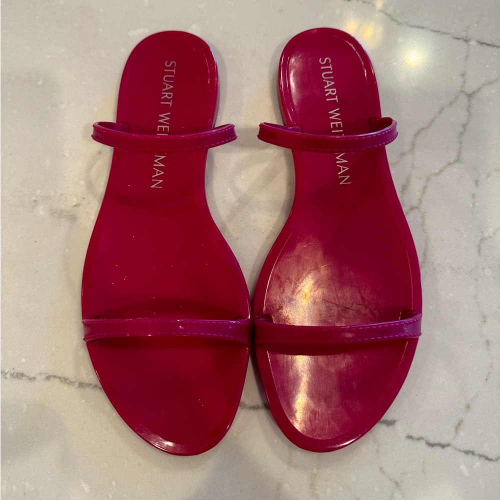 Stuart Weitzman Sawyer Slide Magenta 8 M